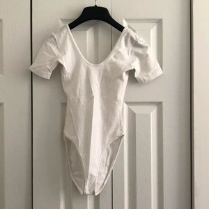 White low scoop back American Apparel bodysuit
